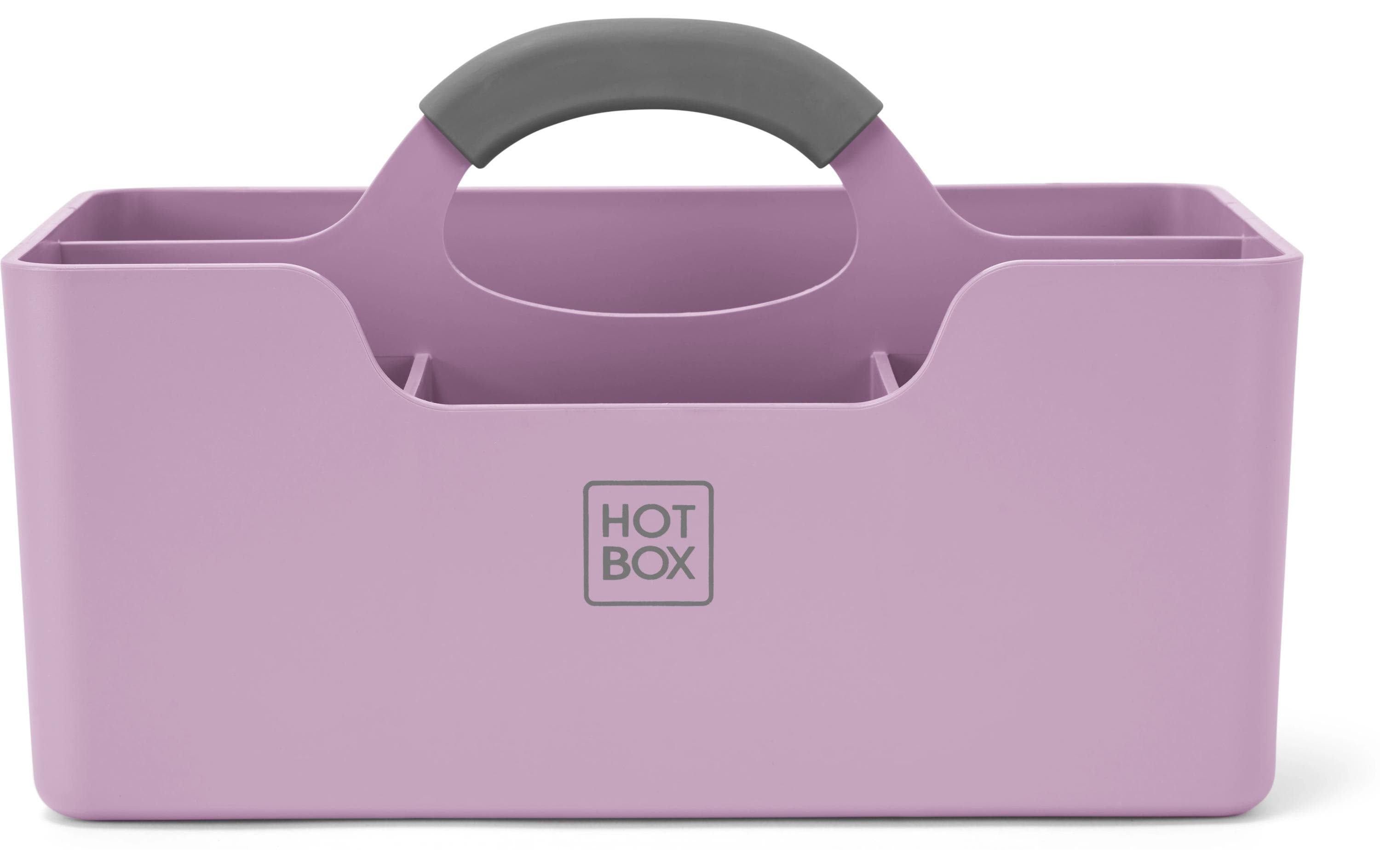 Hotbox 1 Aufbewahrungstool, violet mit 4 Fächer, aus recycletem PP