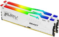 FURY Beast White RGB DDR5 32GB 2-Kit 6000MT 2x 16GB, CL36-44-44, 1.35V, 288Pin, EXPO