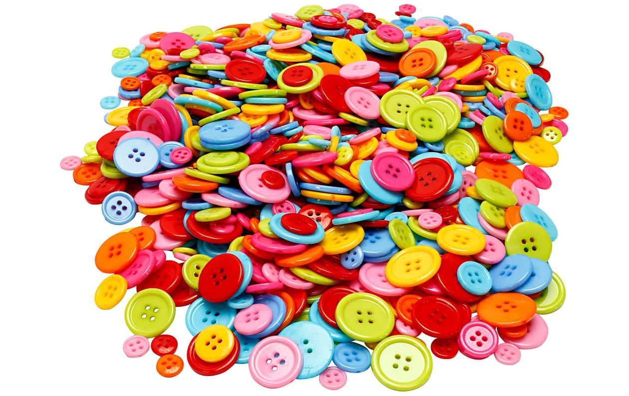 Creativ Company Knopf-Mix D: 10+15+20+22 mm, 500g