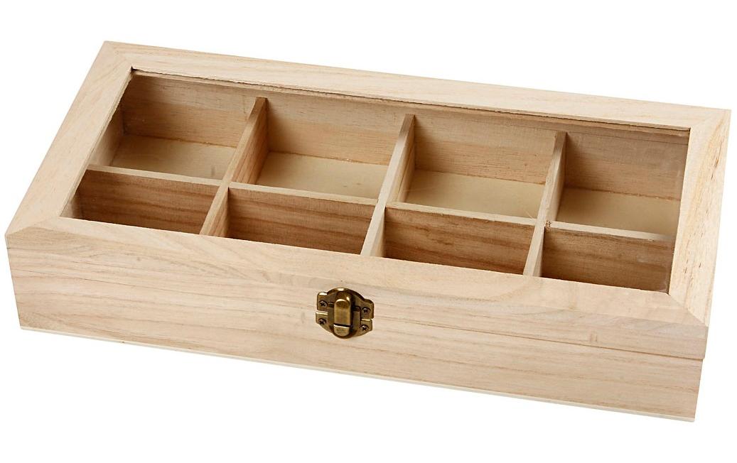 Creativ Company Holzkasten + Glasdeckel 32x16x6 cm, 1 Stk