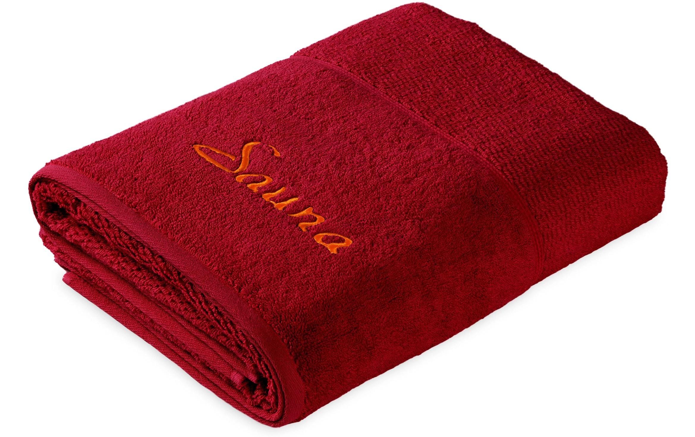 Frottana Saunatuch PEARL 80x200cm, 100% Baumwolle, Ruby