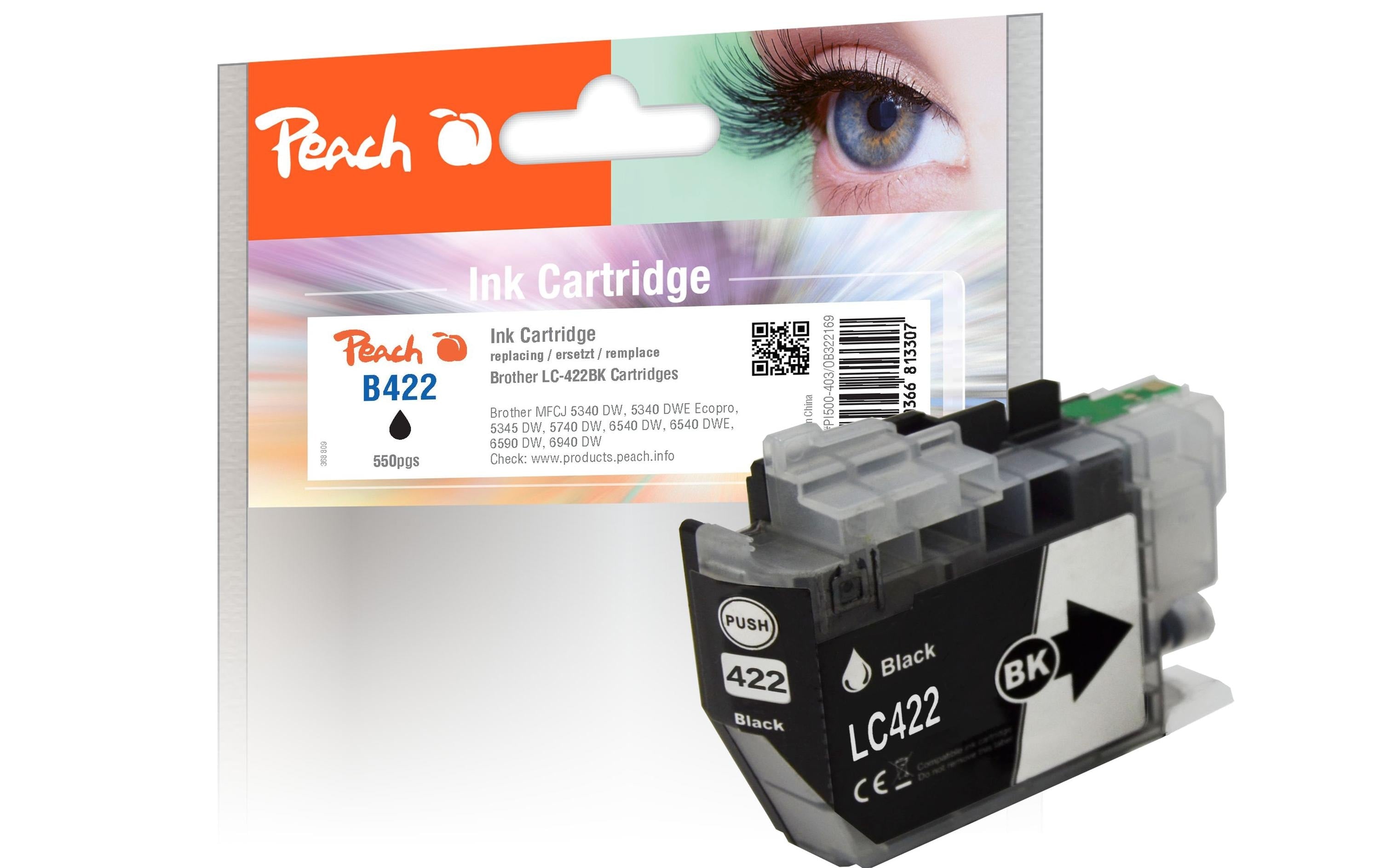 Peach Tinte Brother LC-422 Black 550 Seiten