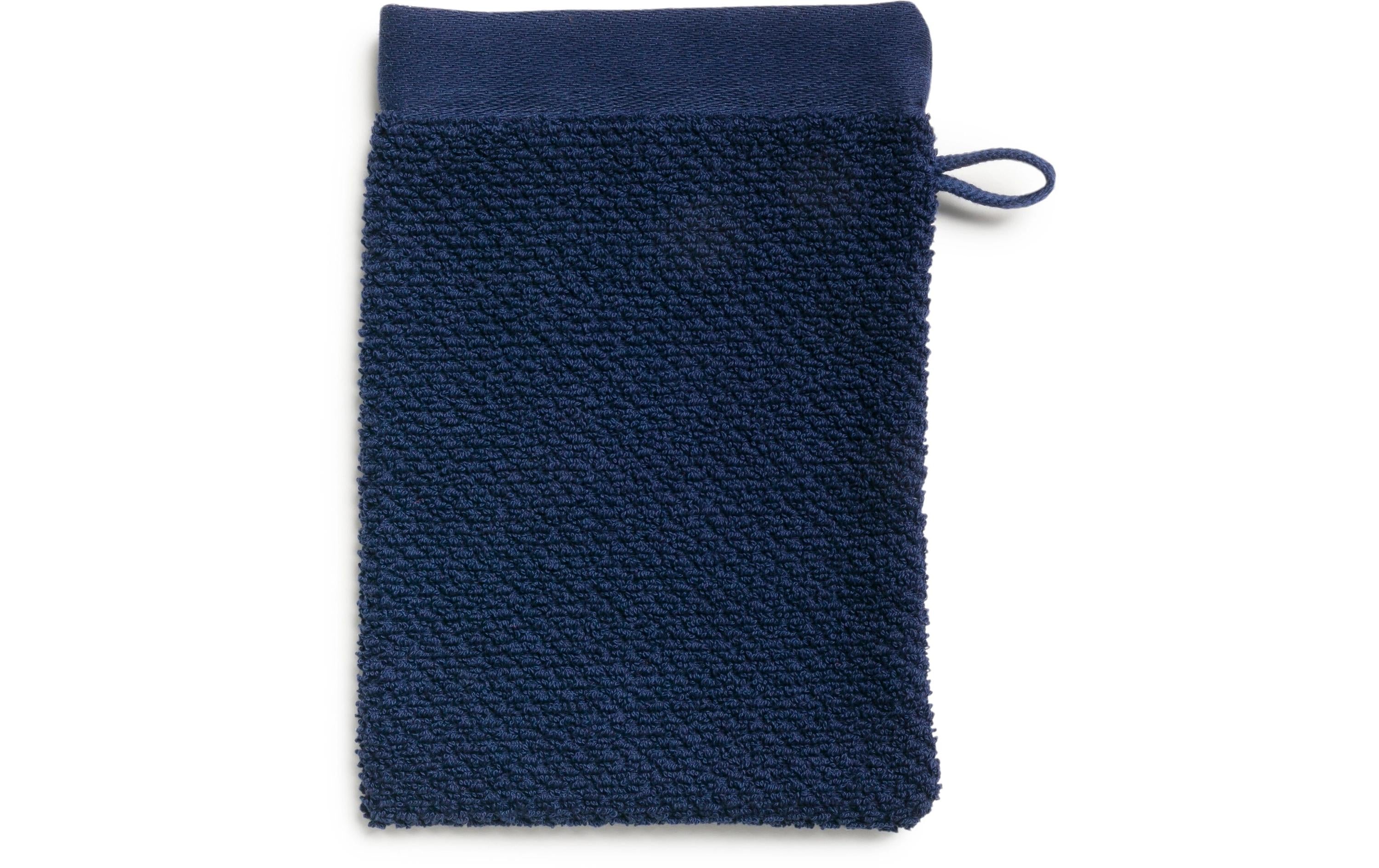 Möve Waschhandschuh Bliss Perlstruktur 100% Baumwolle, 15x20cm, Deep Sea