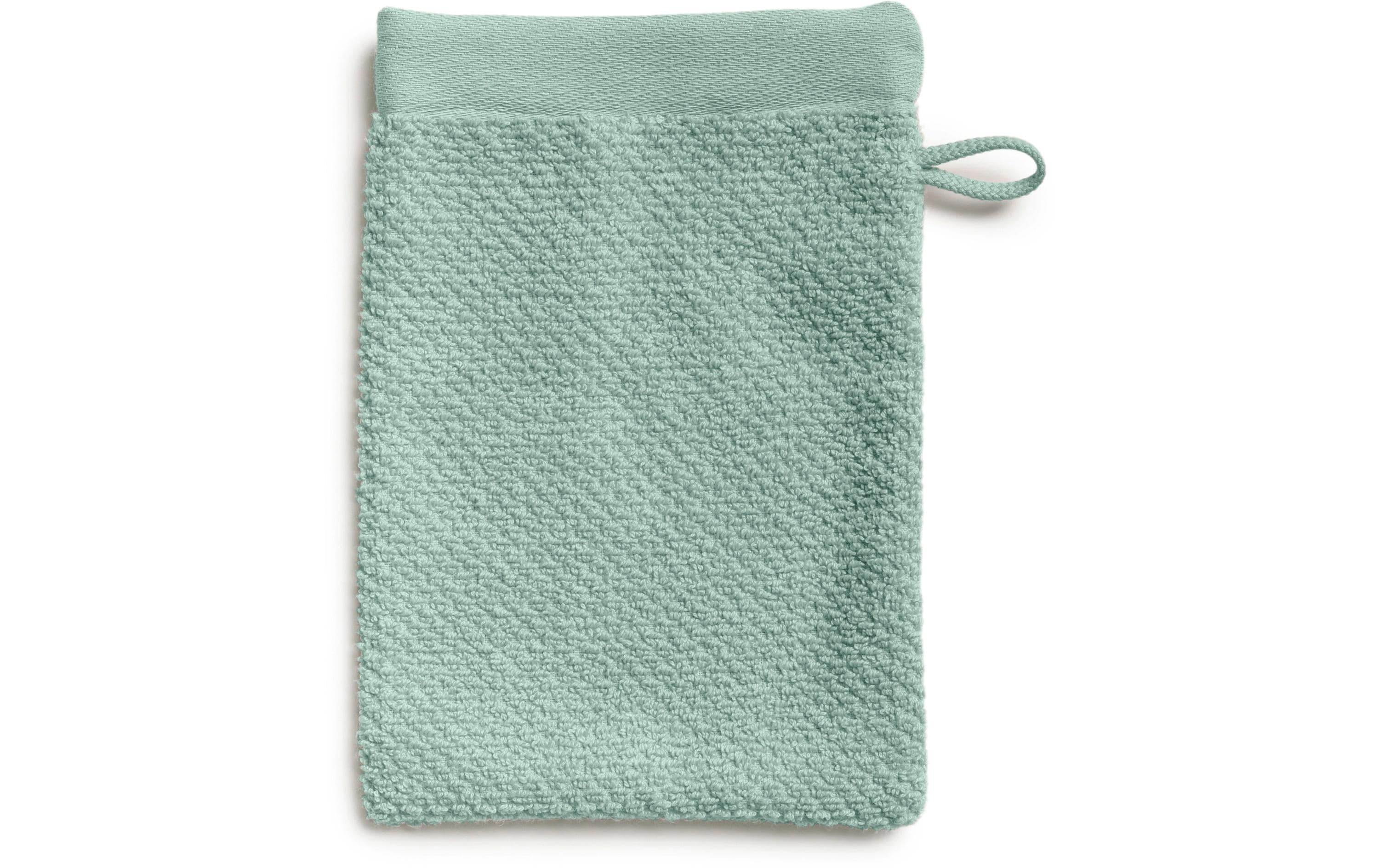 Möve Waschhandschuh Bliss Perlstruktur 100% Baumwolle, 15x20cm, Reed Green