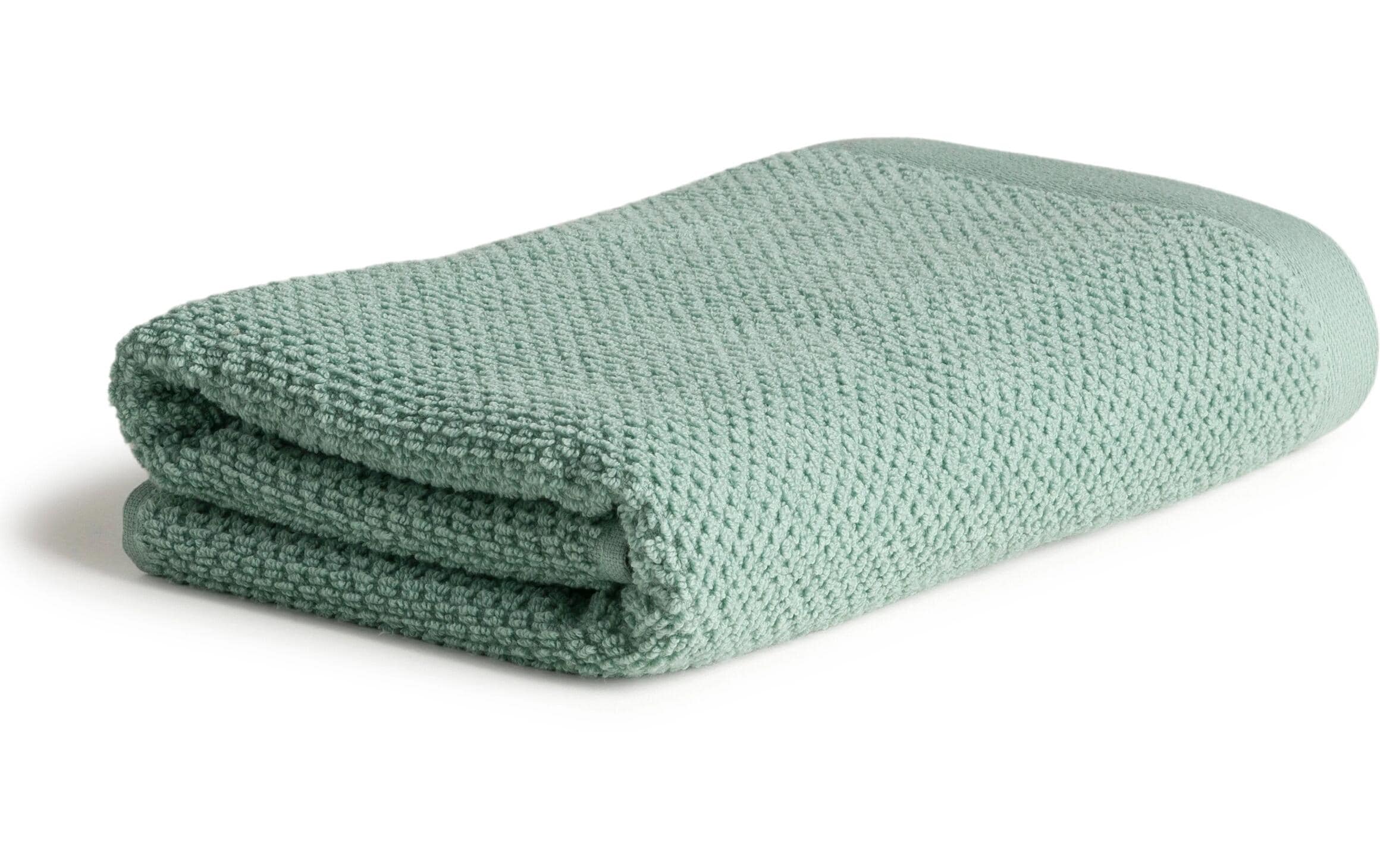 Möve Handtuch Bliss Perlstruktur 100% Baumwolle, 50x100cm, Reed Green