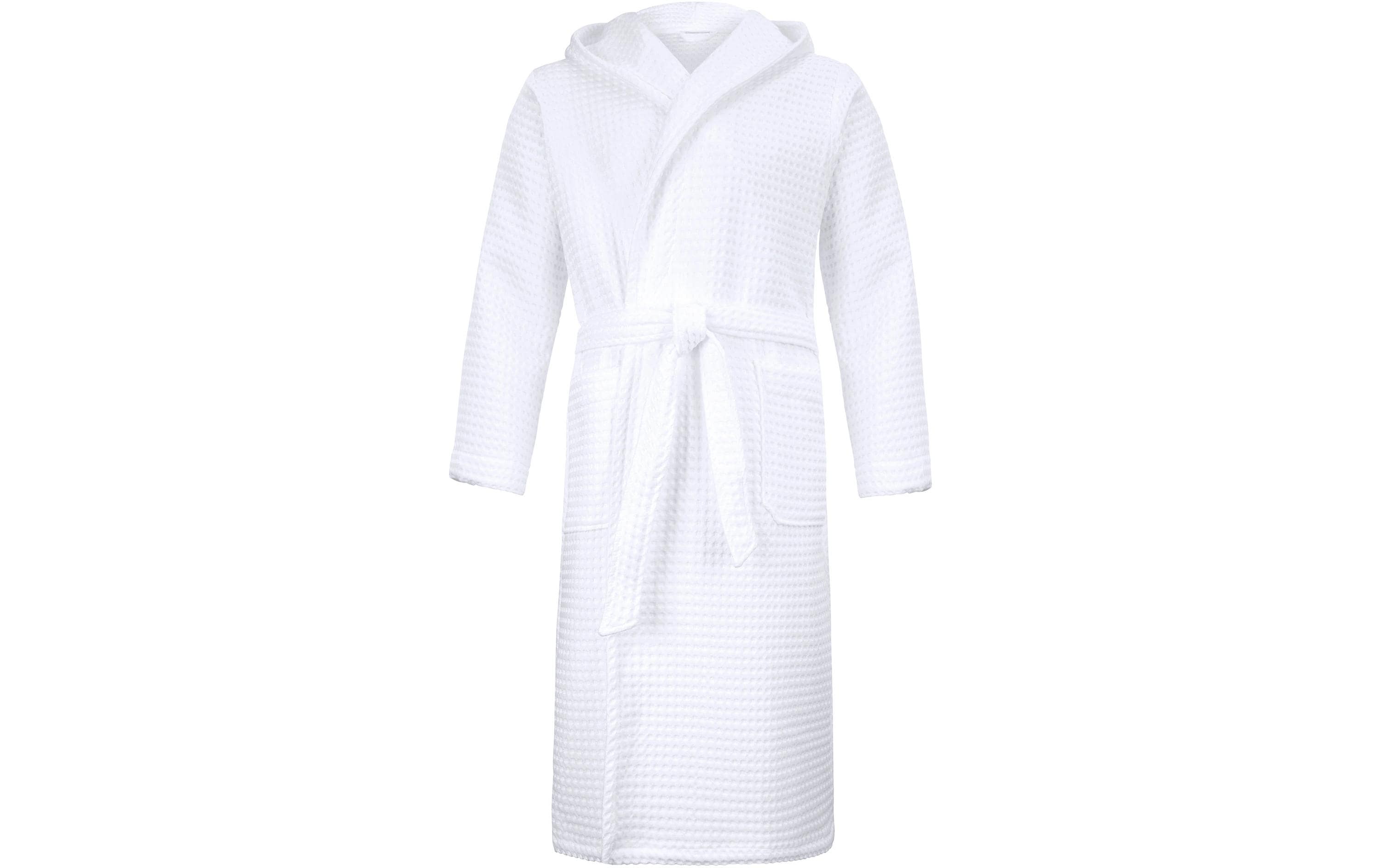 Möve Bademantel Piquée 100% Baumwolle, Snow, Grösse: XL