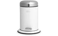 Möve Treteimer Push 3 Liter Edelstahl, 22x22x29.5 cm (LxBxH), Weiss