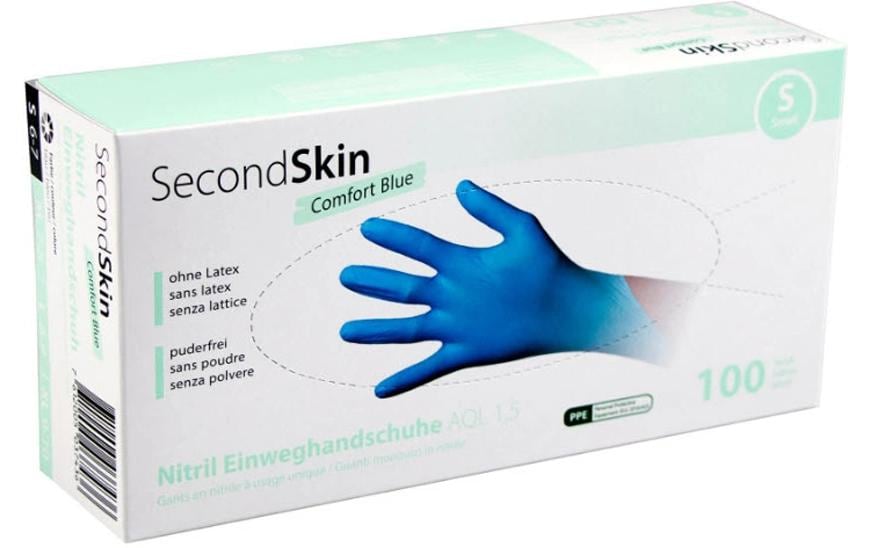 SecondSkin Nitril Einweghandschuh S Comfort / 1 VP à 100 Stück