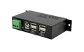 EXSYS EX-1163HMS, 4x USB 2.0, Metall für Trägerschiene inkl. DIN-RAIL Kit