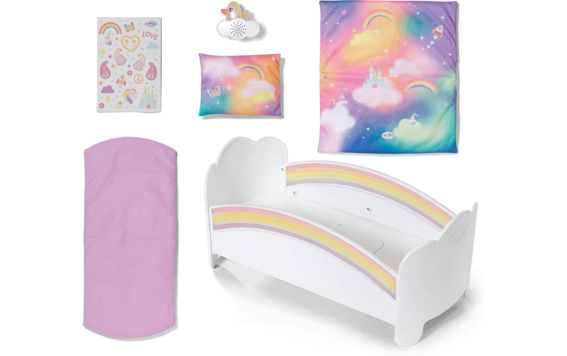 BABY born Regenbogen Bett