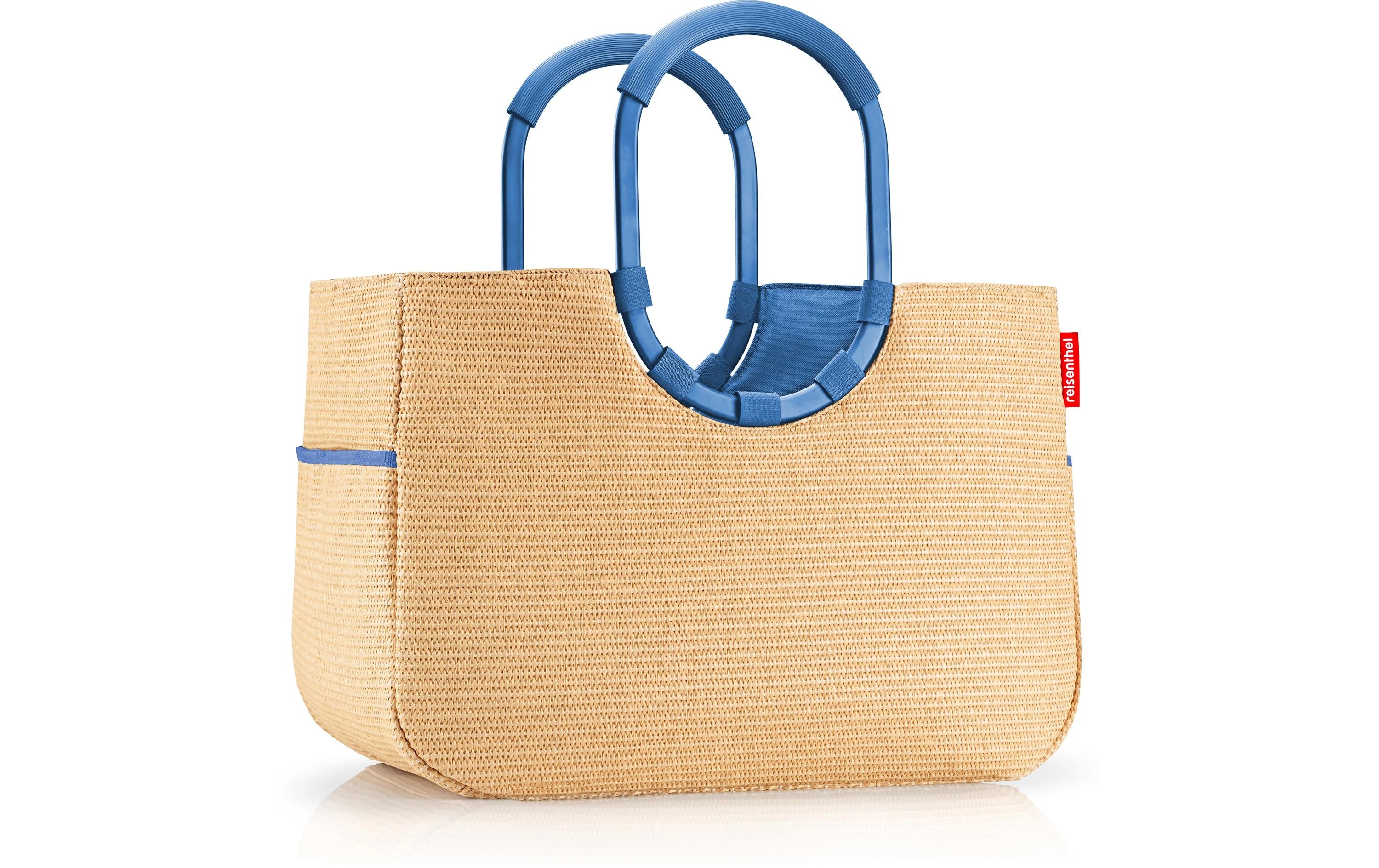 Reisenthel loopshopper L frame raffia blue