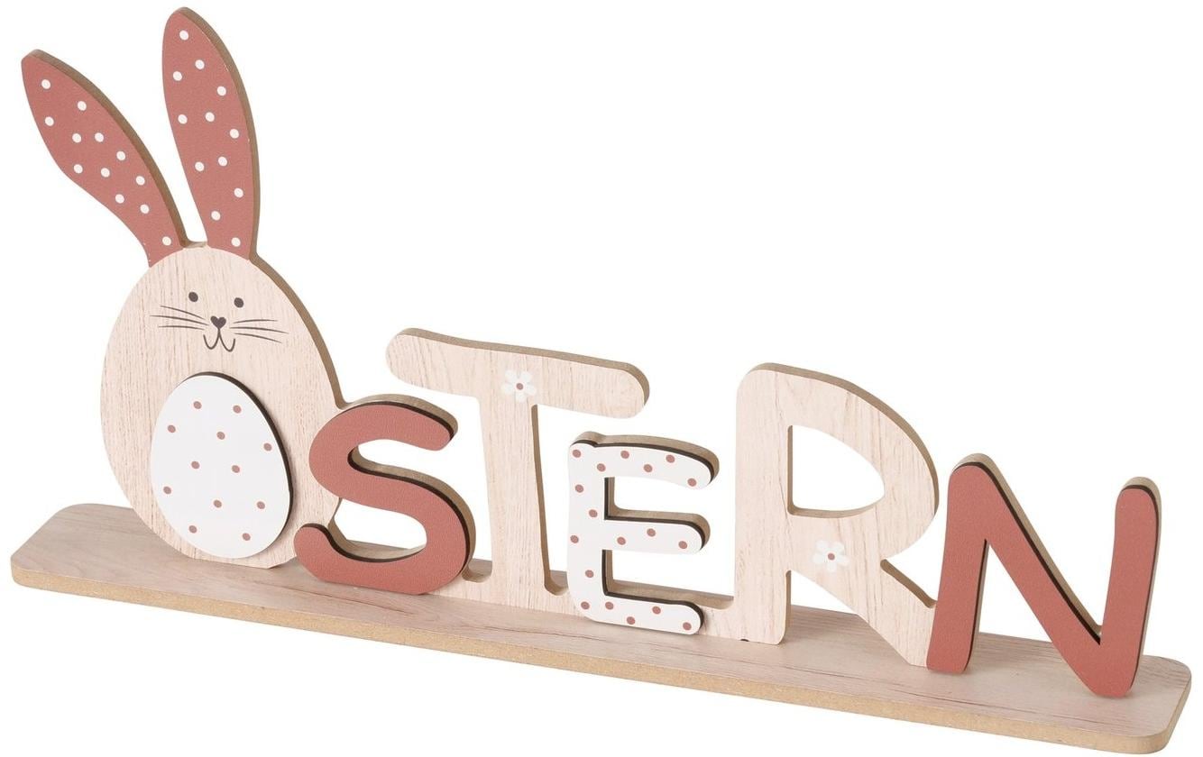Boltze Schriftzug Ostern Benji MDF, 36.5x18.6x5.1cm
