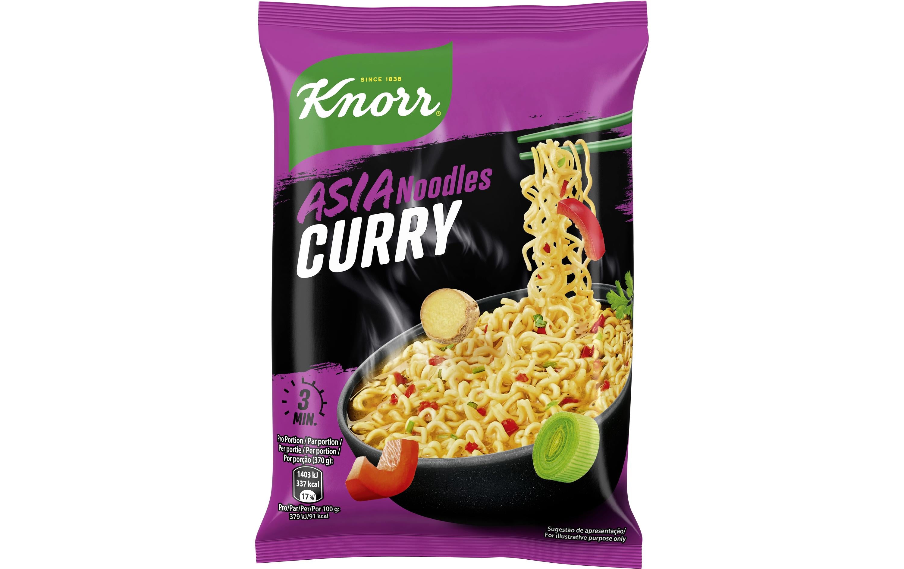 KNORR Asia Noodles Curry Beutel 1 Portion