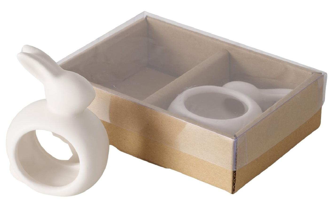 Boltze Serviettenhalter Hase Mercy 2-teilig, Keramik