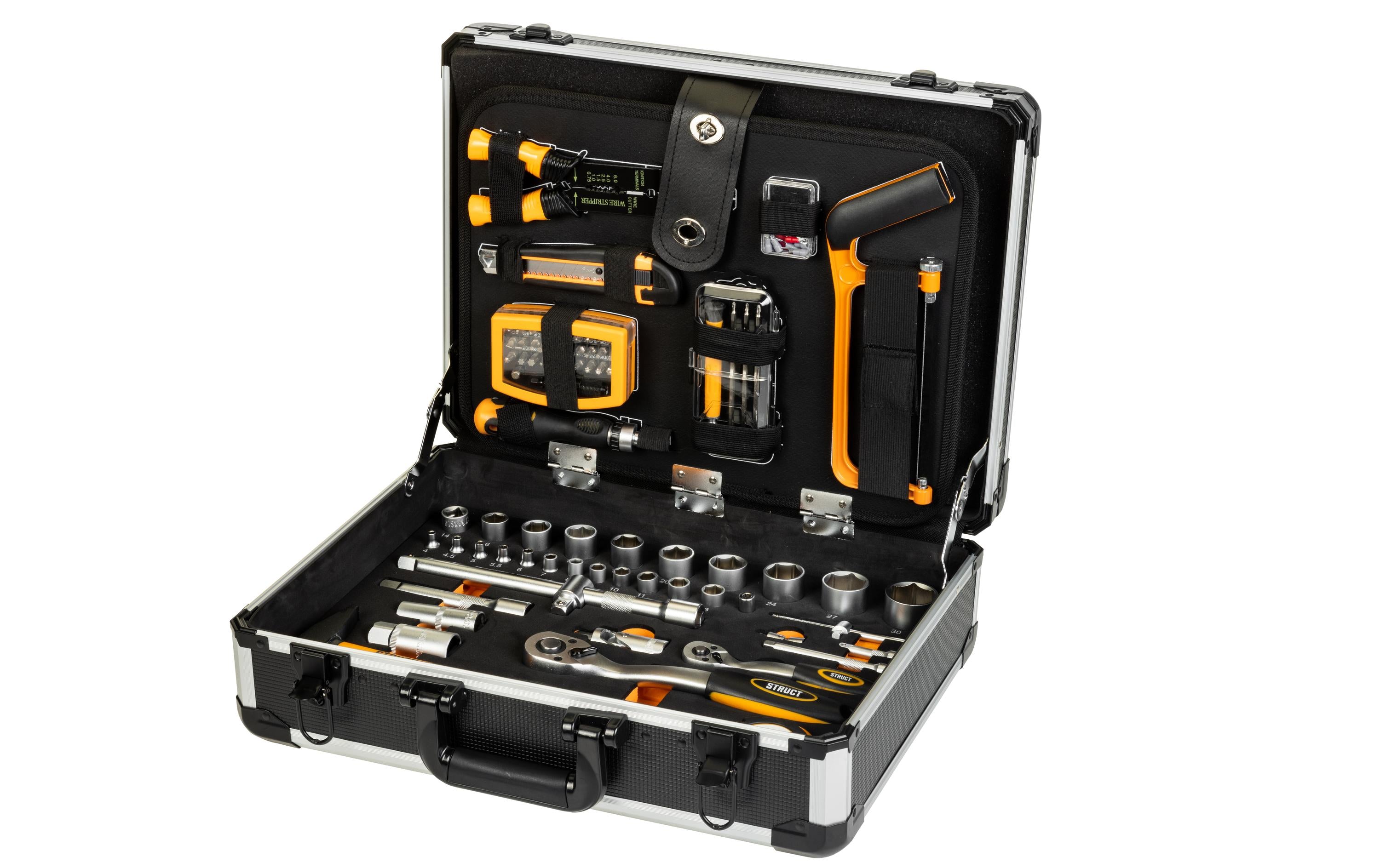 STRUCT Werkzeugkoffer 128-teilig, CV, Alukoffer