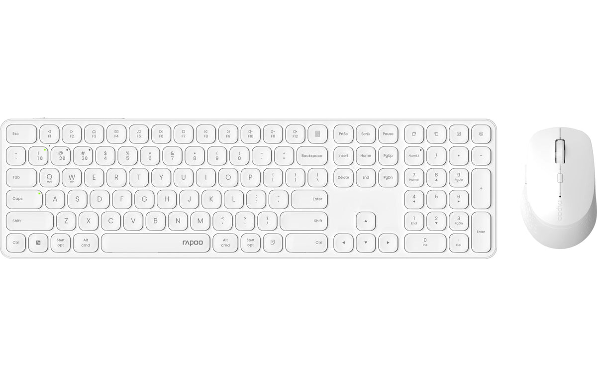 Rapoo 9810M ultraslim full Deskset 2,4 GHz, Bluetooth 4.0, Bluetooth 5.0