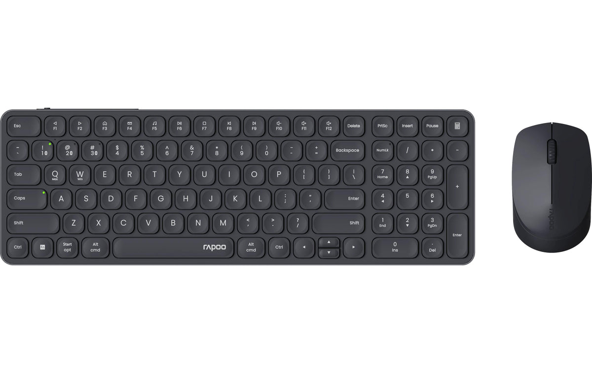 Rapoo 9710M ultraslim Deskset 2,4 GHz, Bluetooth 4.0, Bluetooth 5.0