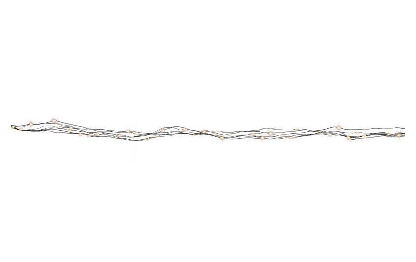 STT LED Lichherkette Angel Hair 60 LED, sww, 100cm, schwarz, indoor