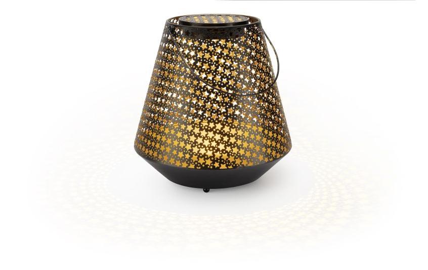 STT LED Recharge USB Laterne Nova stars 51 LED, ww, 29x29cm, Timer 6/18