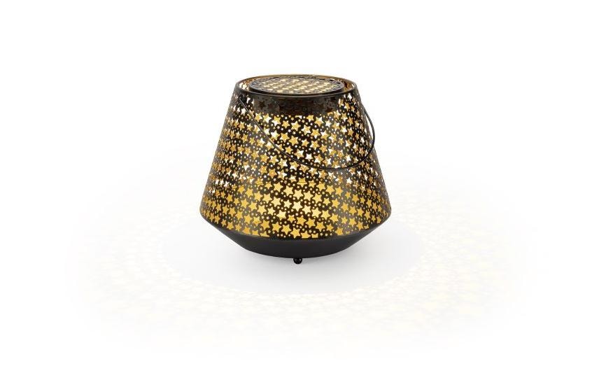 STT LED Recharge USB Laterne Nova stars 51 LED, ww, 23x26cm, Timer 6/18