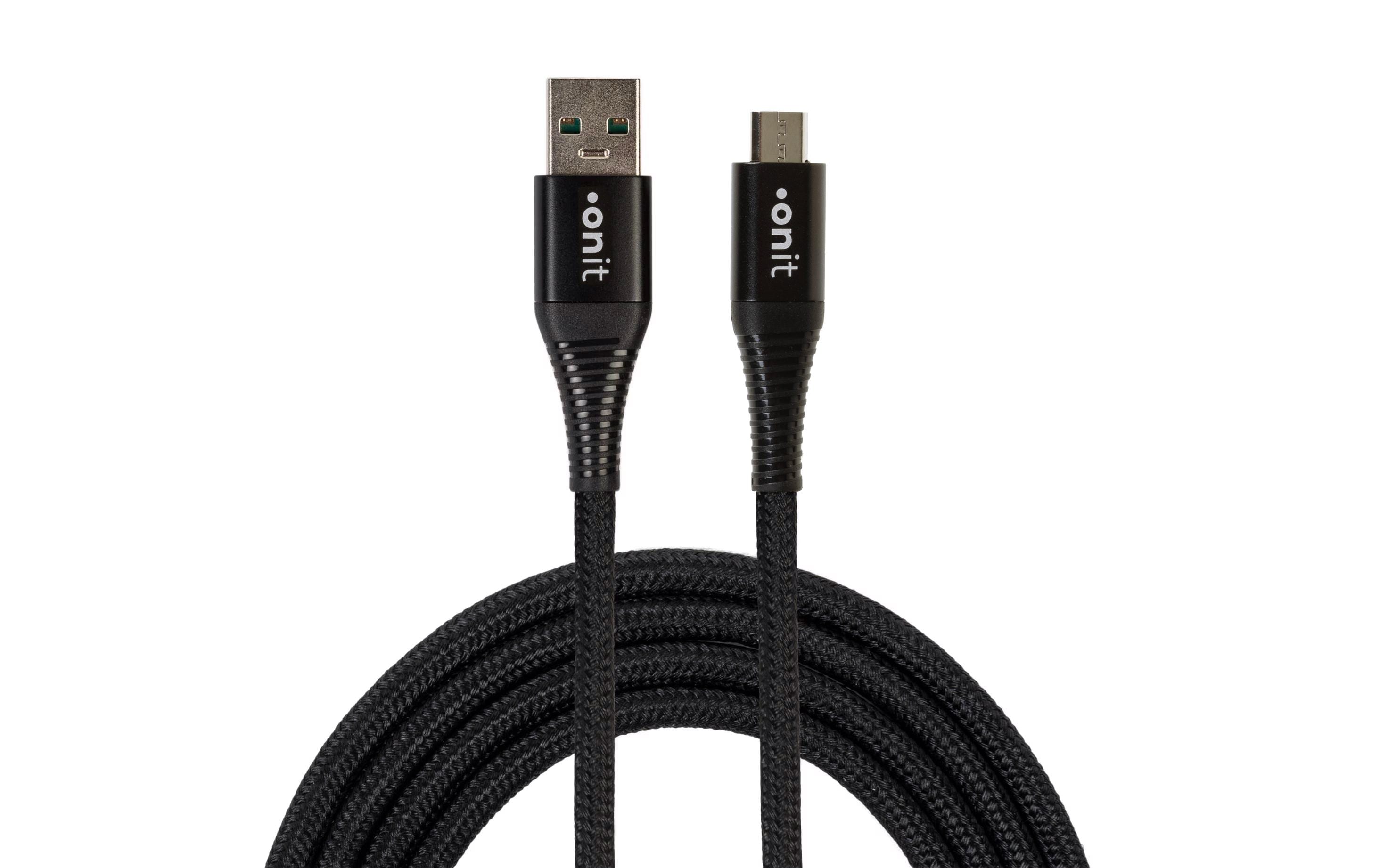 onit USB-Kabel basic A-M schwarz 1.2m USB 2.0 / 10W / 480Mbps