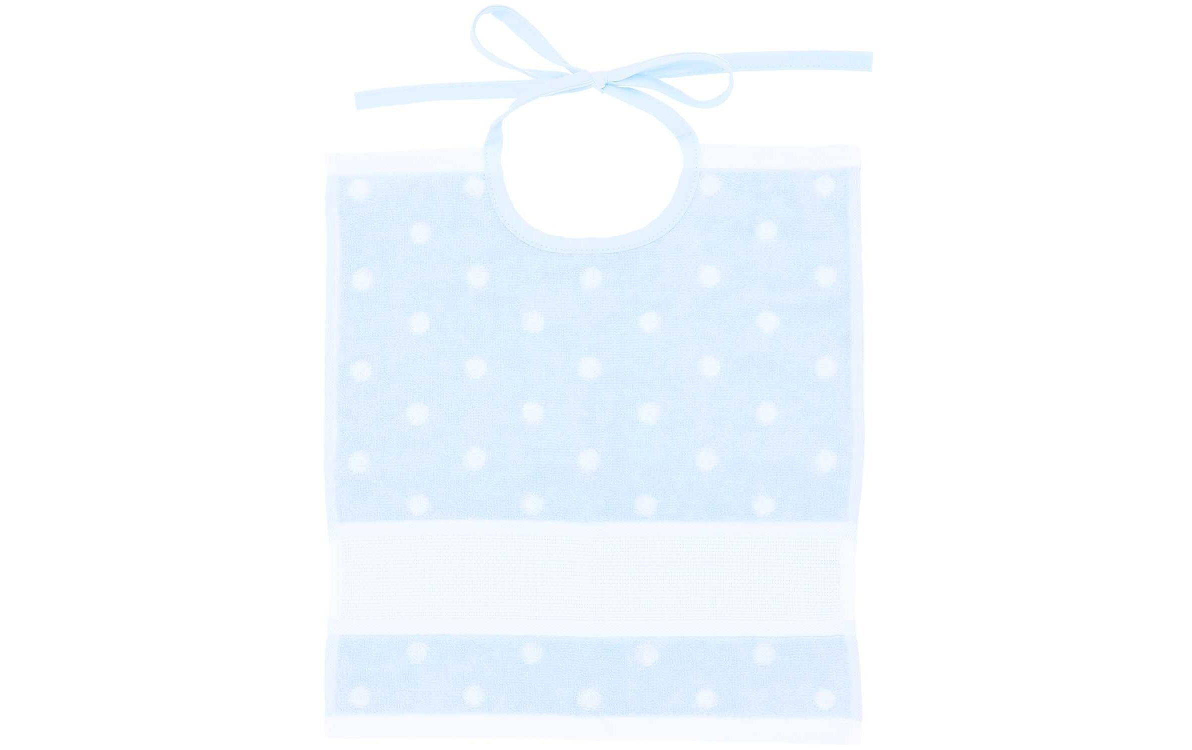 Rico Design Lätzchen gepunktet 30 x 34 cm, Frottierware, 100 % CO, blau