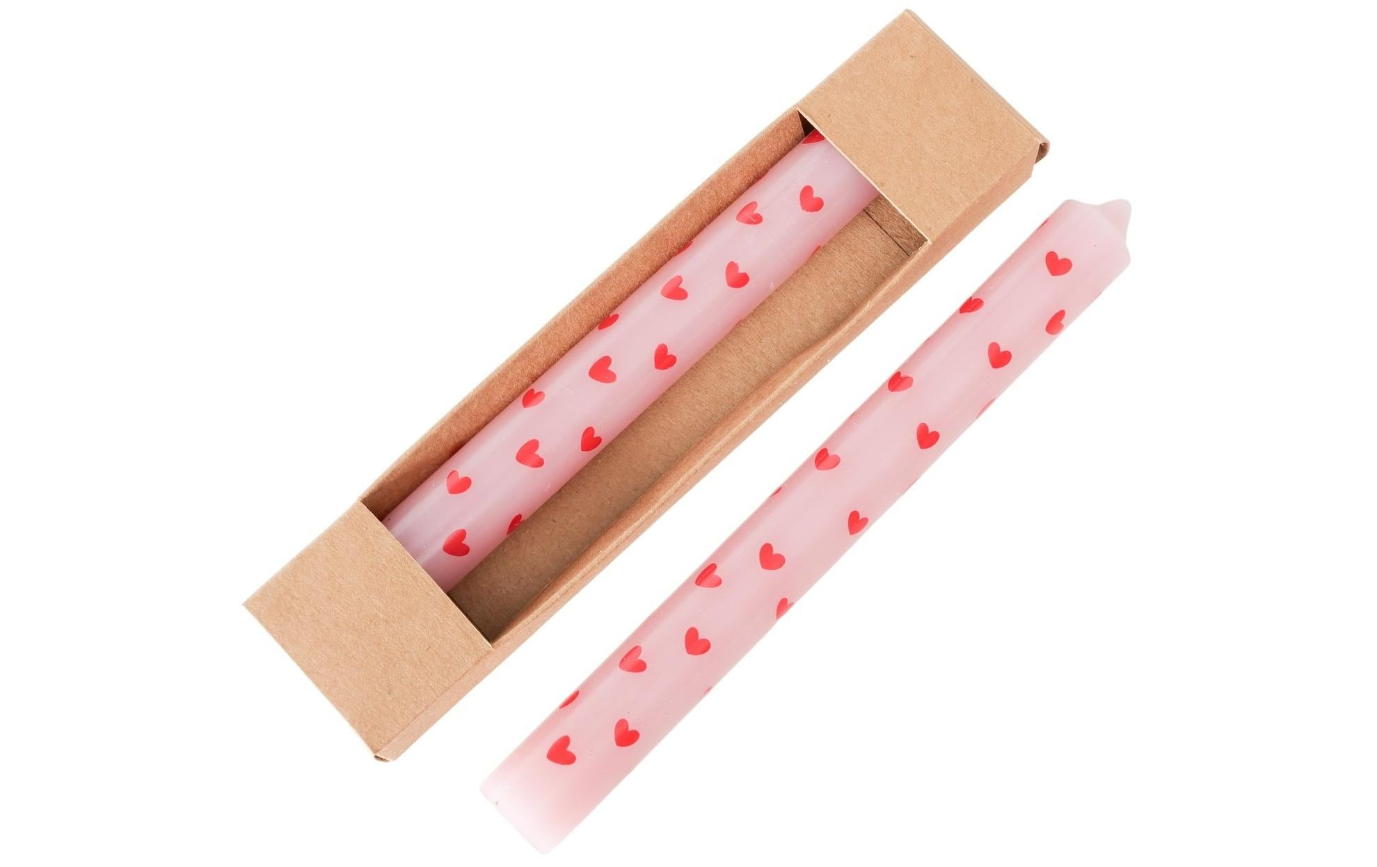 Boltze Stabkerze Geschenkset Lilin 2-teilig, Rosa, 20x2cm, 7h BZ