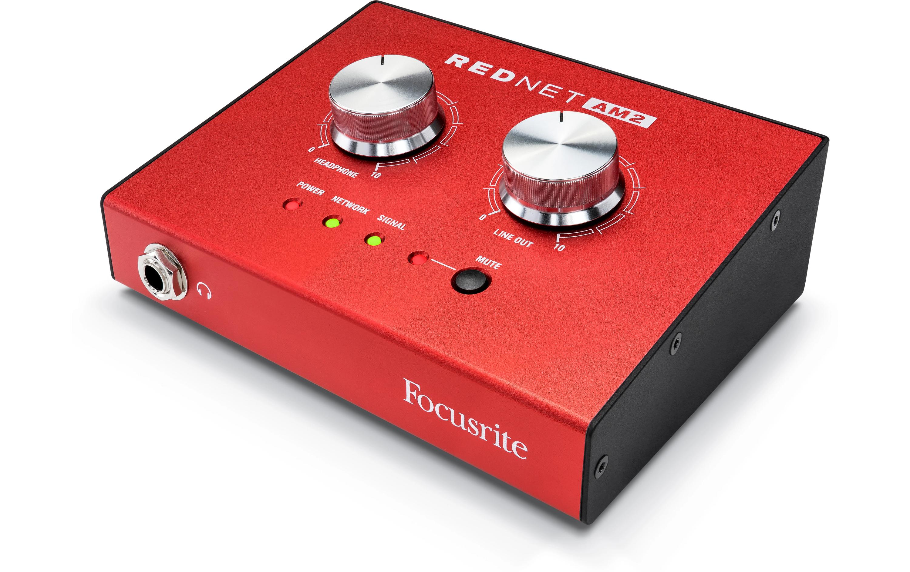 Focusrite RedNet AM2 Stereo Kopfhörer/Line Out Dante Interface