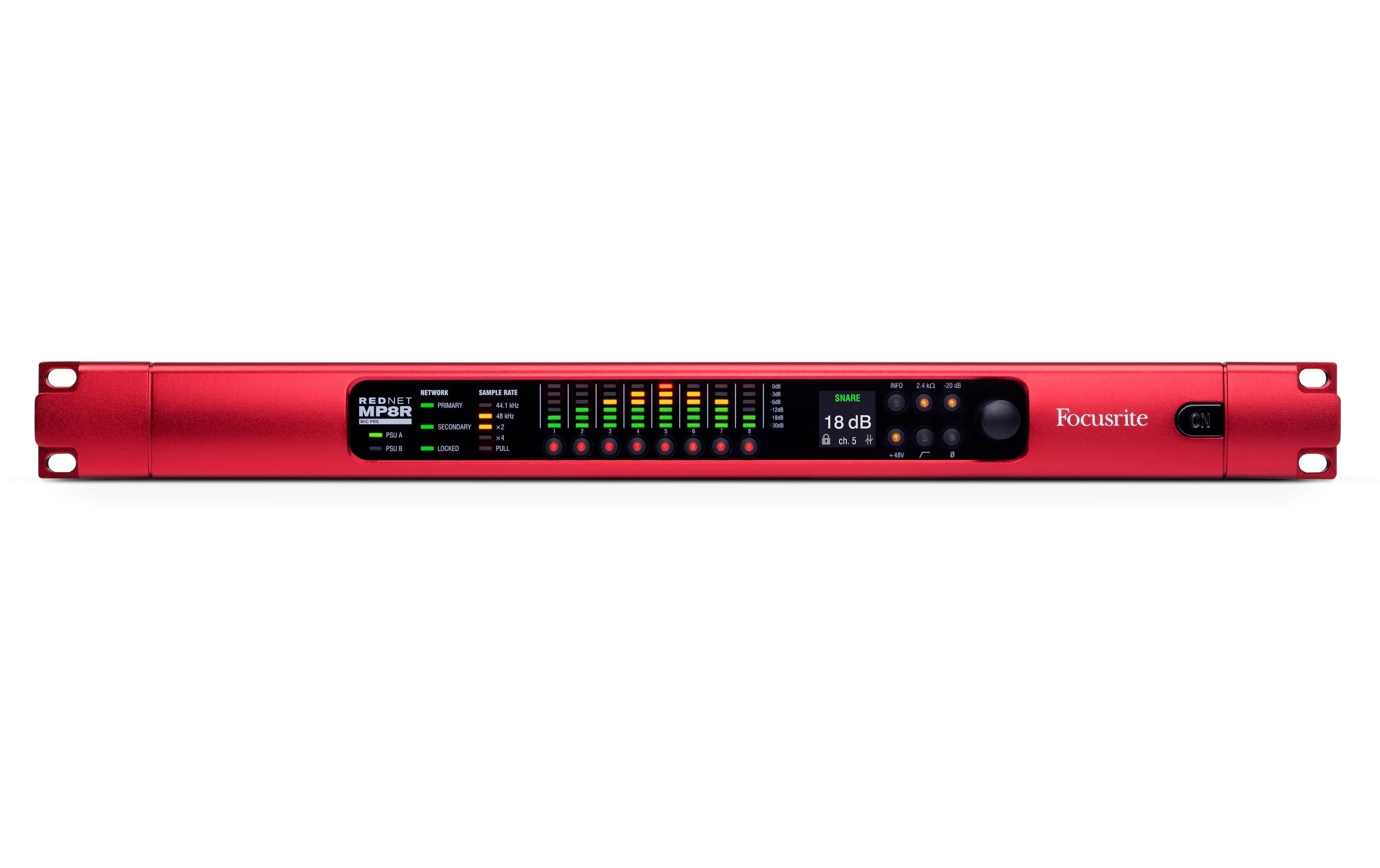 Focusrite RedNet MP8R 8 Kanal 24/192 Mic Pre Dante I/O Interface