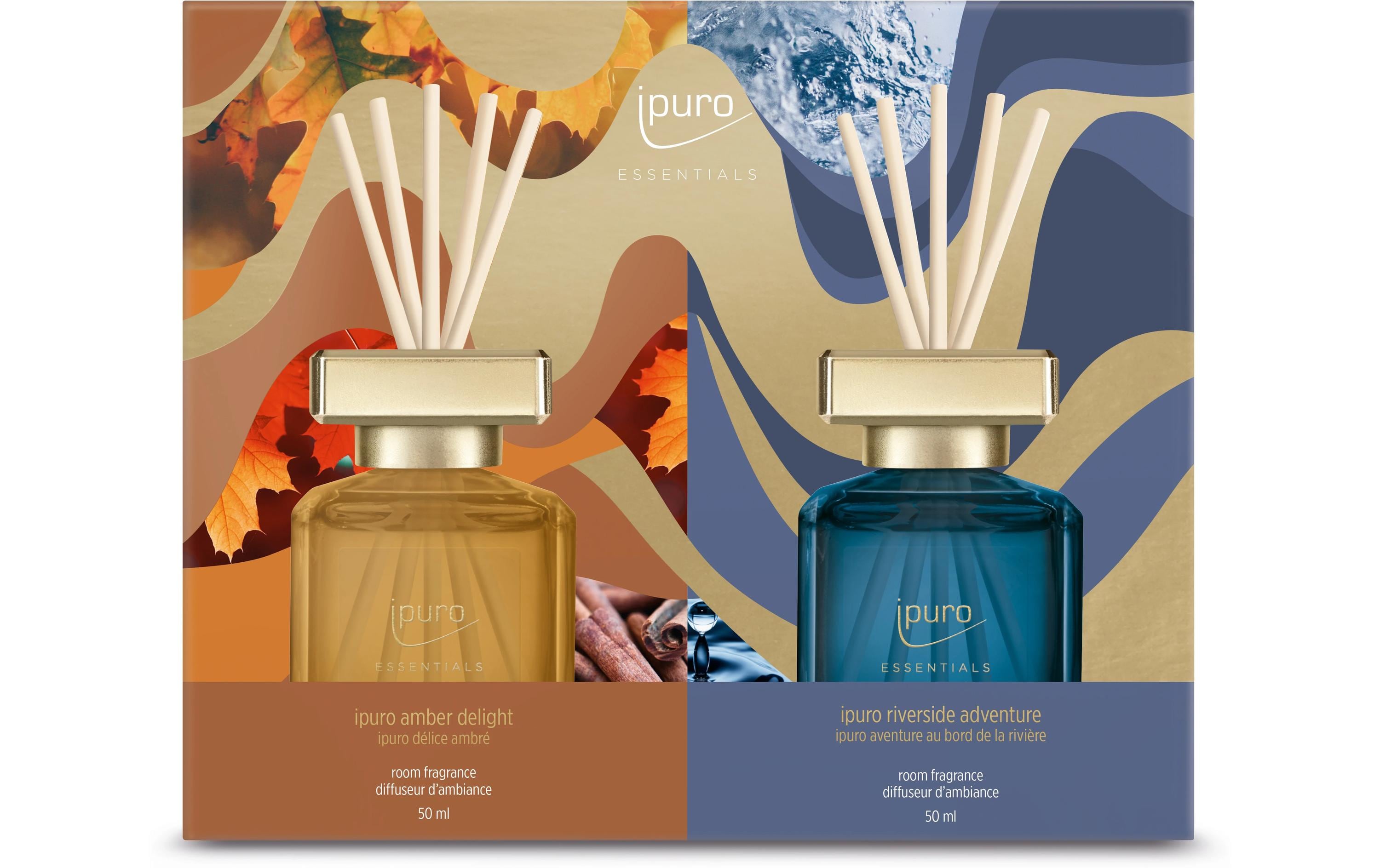 Ipuro Geschenkset amber & riverside Essentials, 2x50ml