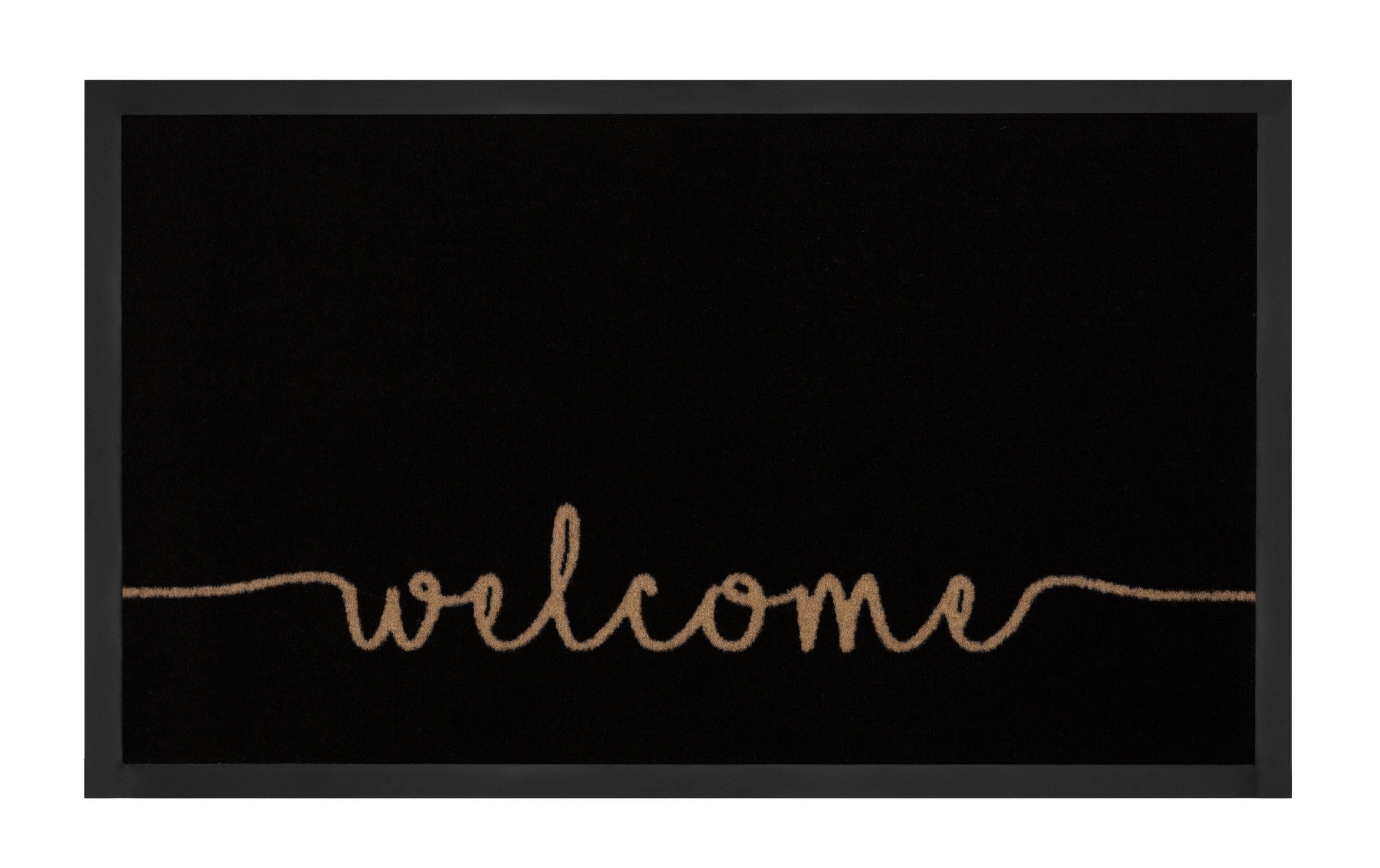 Hanse Home Fussmatte Welcome Polyamid, 75x45x0.5cm, Anthrazit/Beige