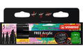 STABILO FREE Acrylic Mix schwarz 3Etui FREE ACRYLIC MIX SCHWARZ 3ETUI