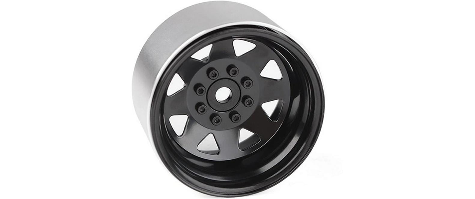 RC4WD 8 Lug Deep Dish Wagon 1.9" Stamped Steel Beadlock Wheels (Black)
