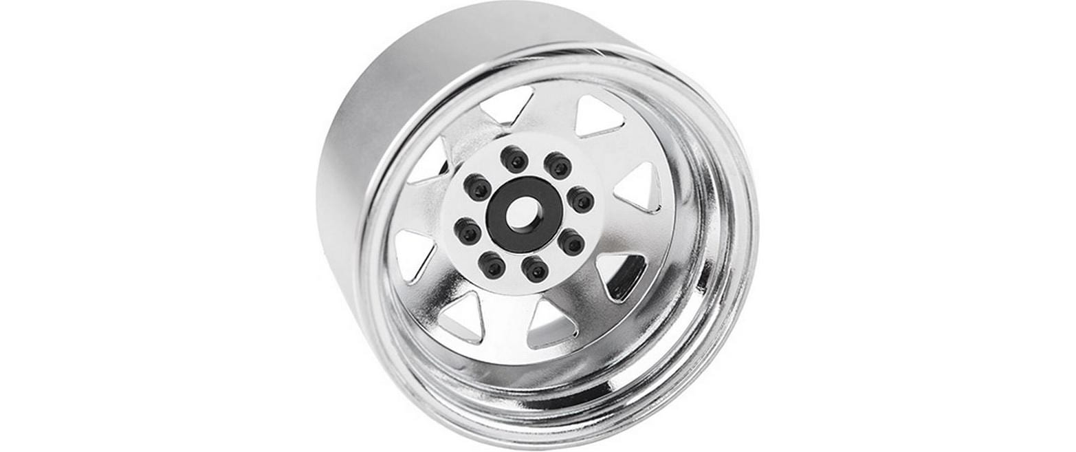 RC4WD 8 Lug Deep Dish Wagon 1.9" Stamped Steel Beadlock Wheels (Chrom)