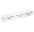 Songmics Wandregal mit Schubladen, Weiss 80x15x10 cm (LxBxH), Traglast 15 kg