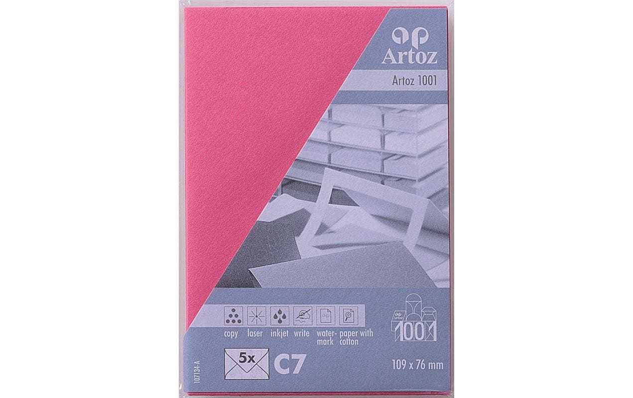 Artoz Couvert C7 100 gm2, fuchsia, 5 Stück