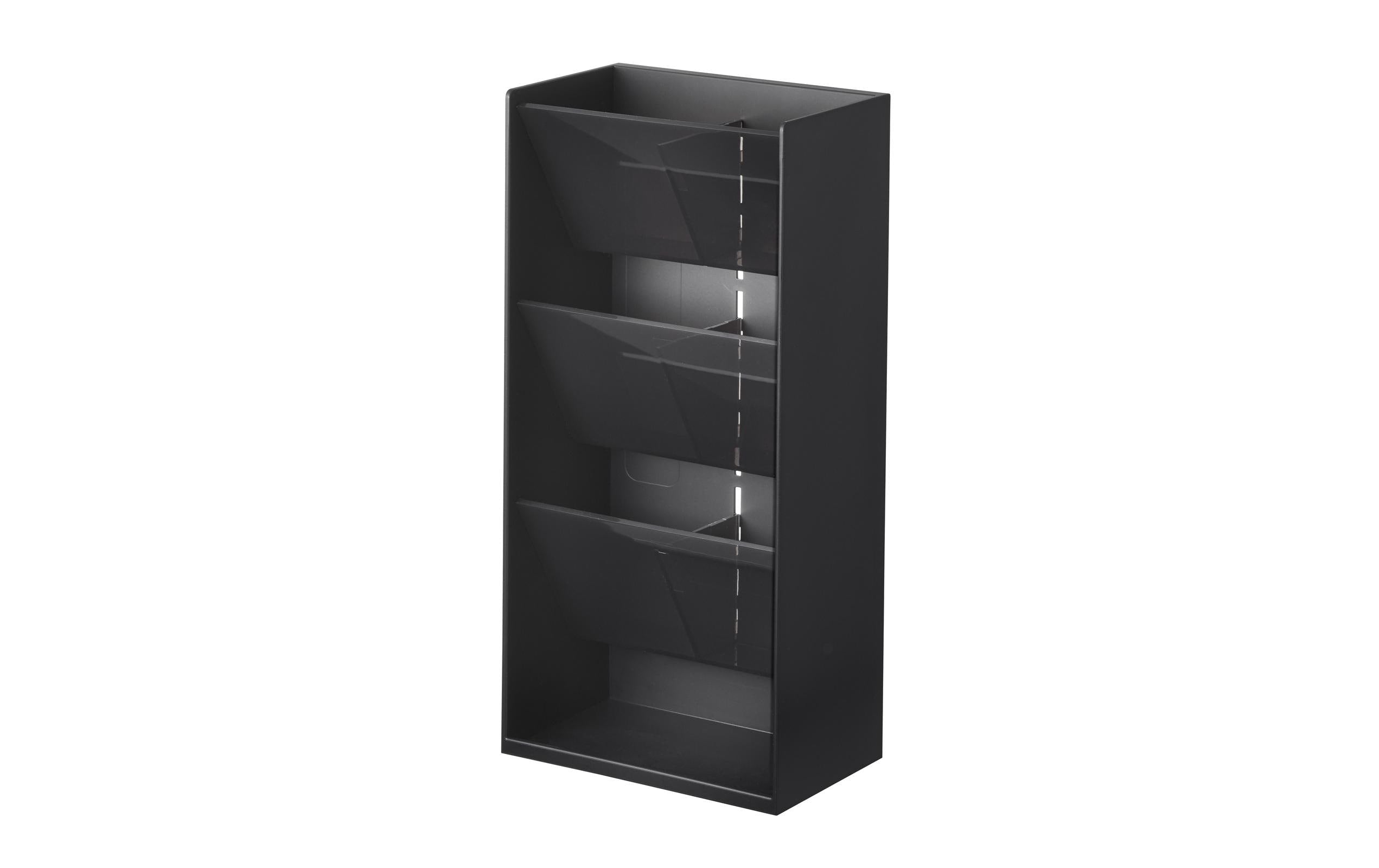 Yamazaki Makeup-Ständer TOWER Silikon/PC/ABS, 12x7.7x25 (LxBxH) Schwarz