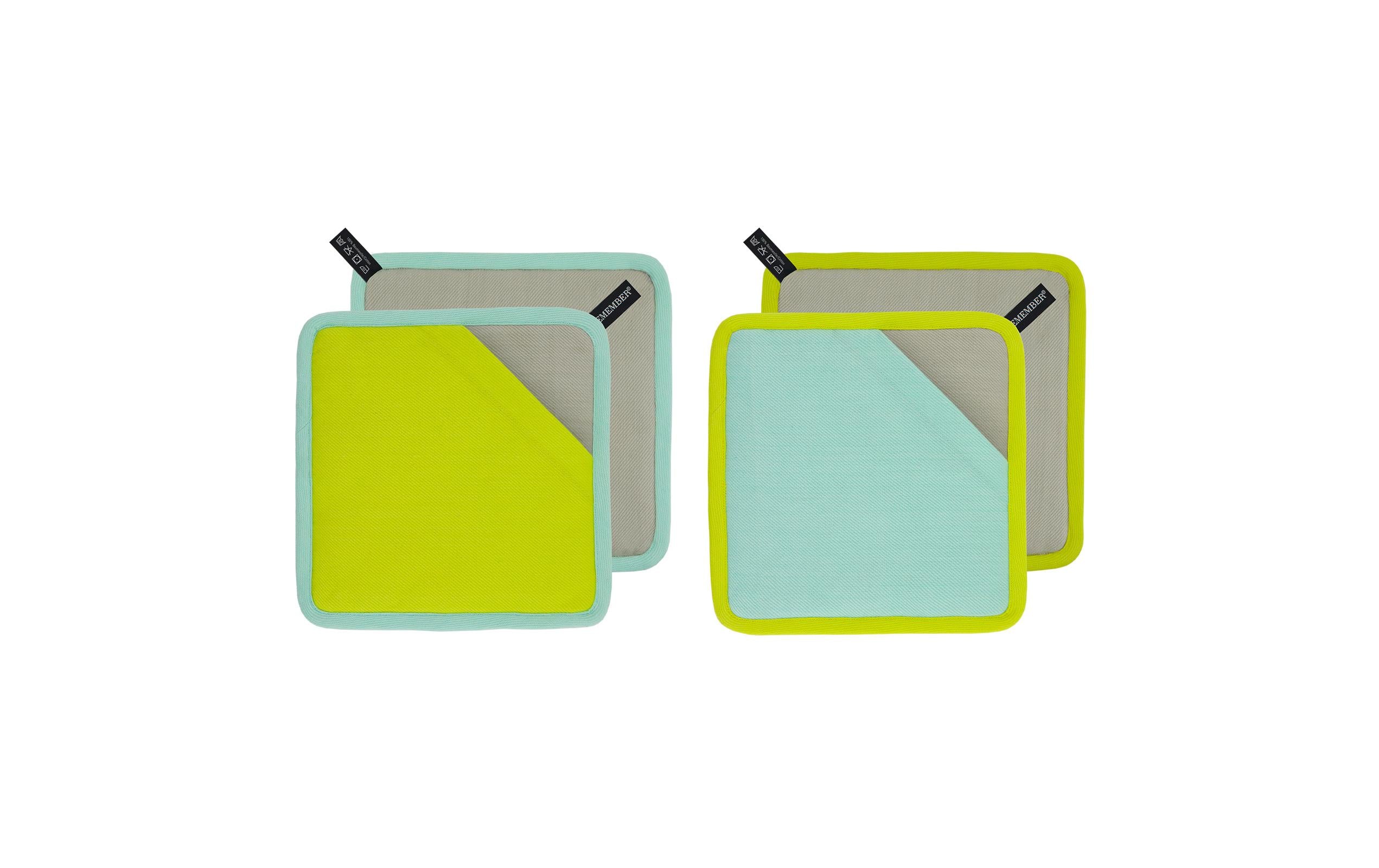 Remember Topflappen Lemon Baumwolle/PES, 18.5x18.5, 40°C, 2 Stk.