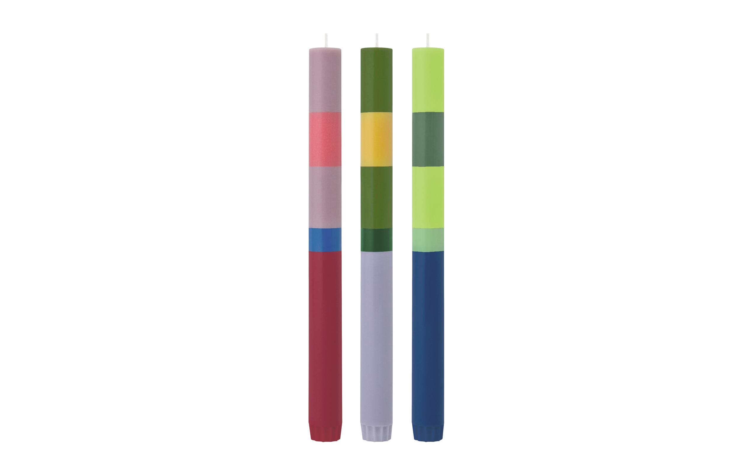 Remember Stabkerzen-Set Milano Wachs, 26x22cm (HxD), 3 Stück, 8-9h