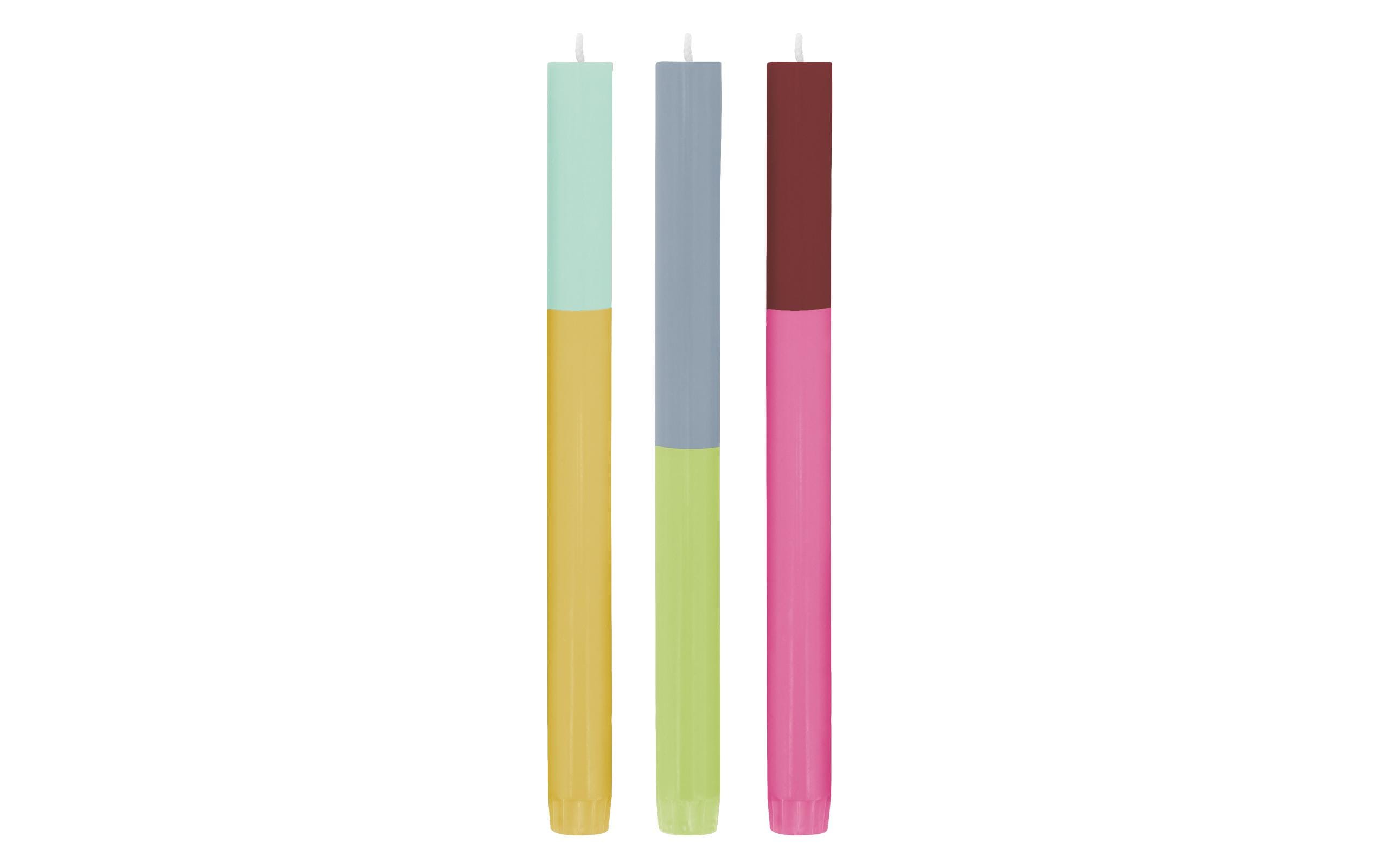 Remember Stabkerzen-Set Palma Wachs, 26x22cm (HxD), 3 Stück, 8-9h