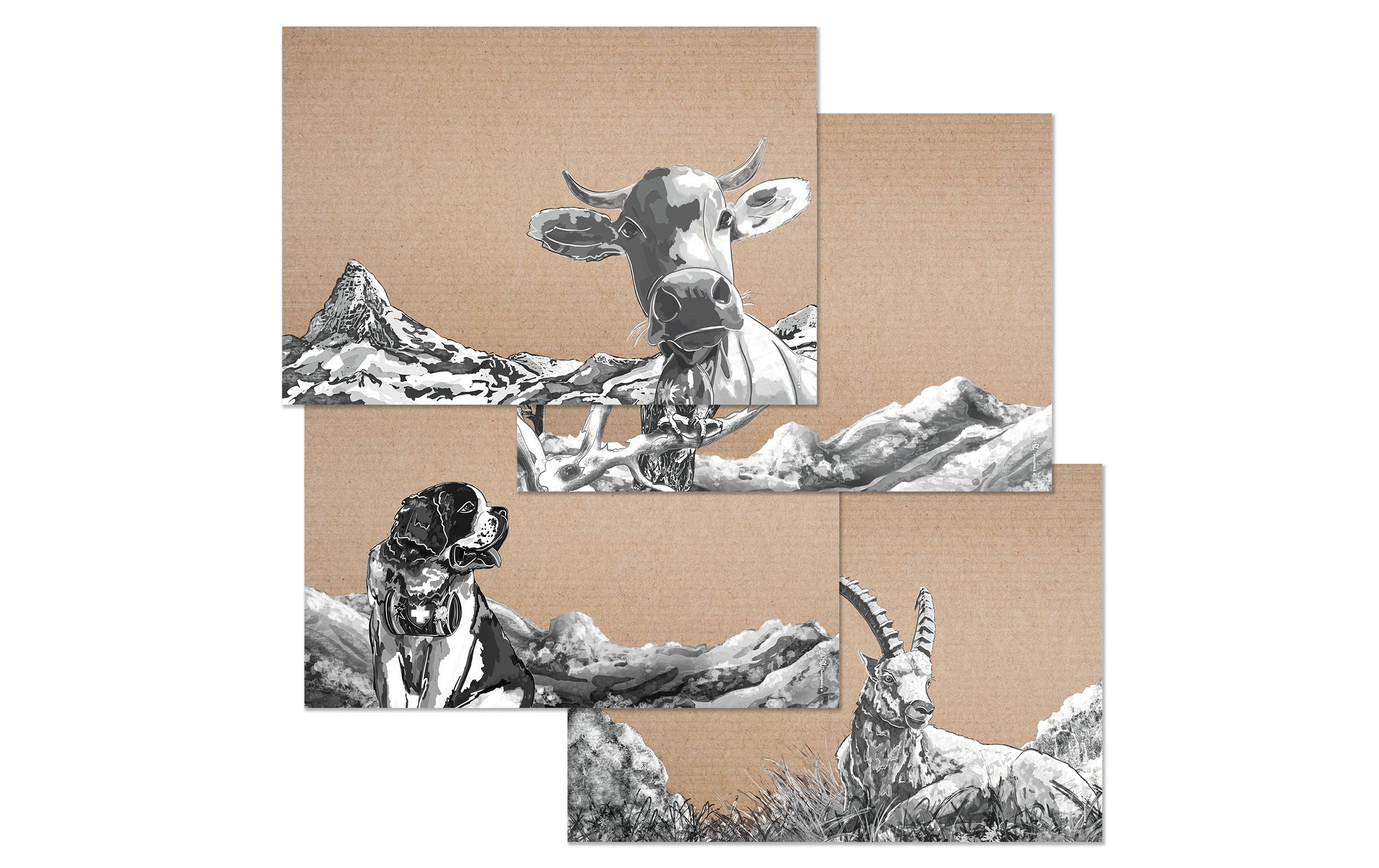 Trendform Papiertischset BELLA & FRIENDS Papier, 42x29.7, Abreissblock à 4x12 Stk.
