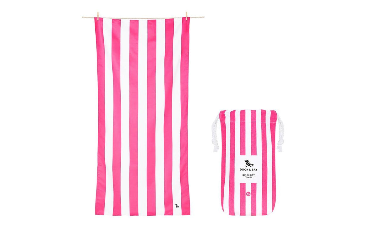 Dock& Bay Strandtuch CABANA pink Gr. XL, 90x200cm, Polyamid/PES