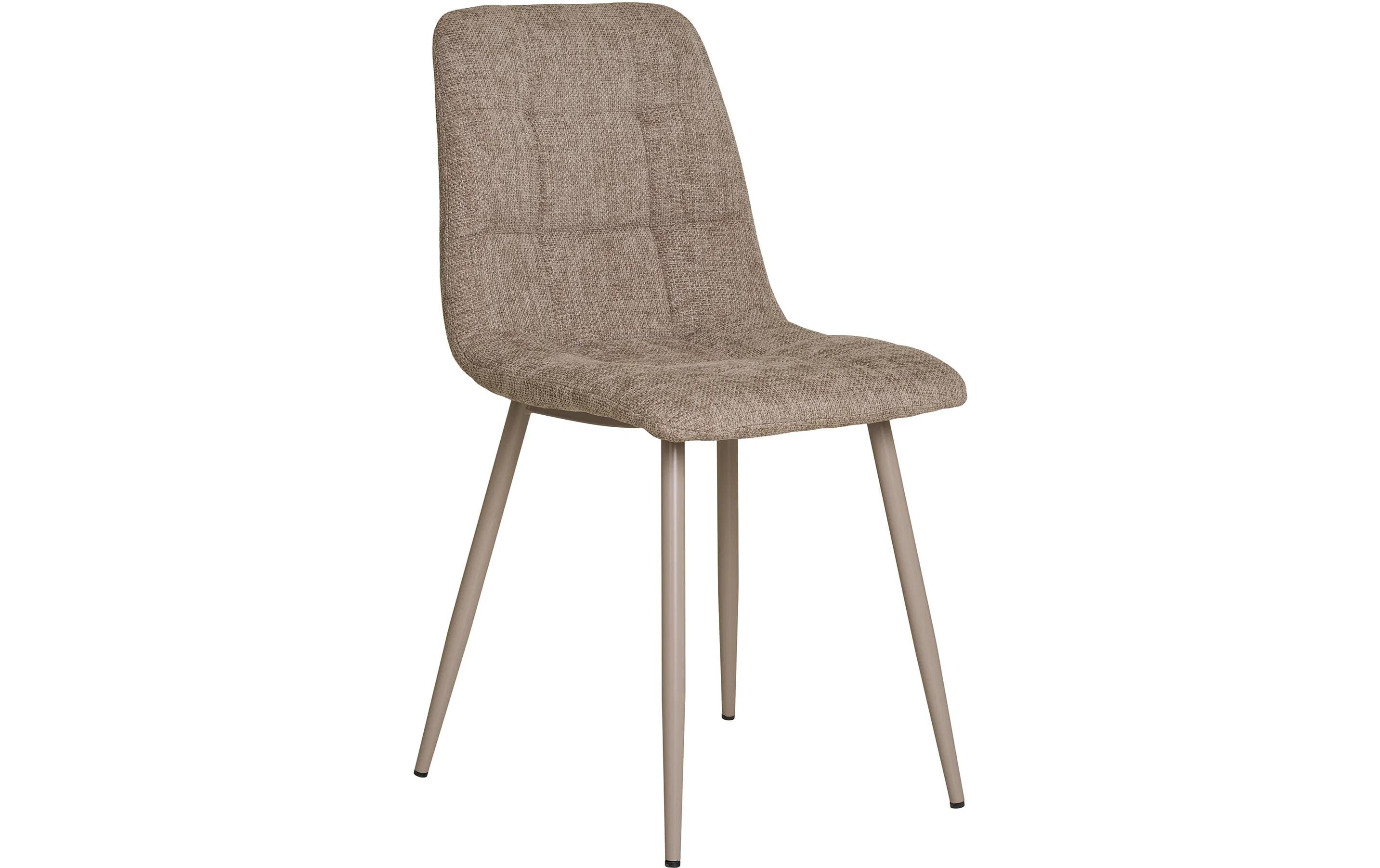 House Nordic Stuhl Middelfart Grau 2er Set 2 Stk., Polyester, Samtoptik
