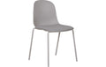 House Nordic Stuhl Madalena Grau 2er Set 2 Stk., Polyester, Samtoptik