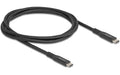 Delock USB-C Stecker zu Stecker 100W 1m, schwarz