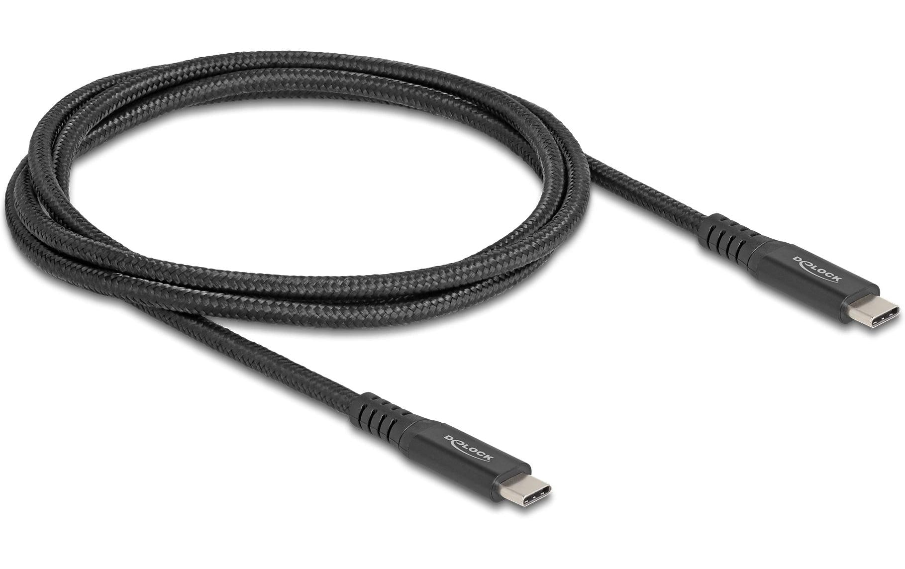 Delock USB-C Stecker zu Stecker 100W 1m, schwarz
