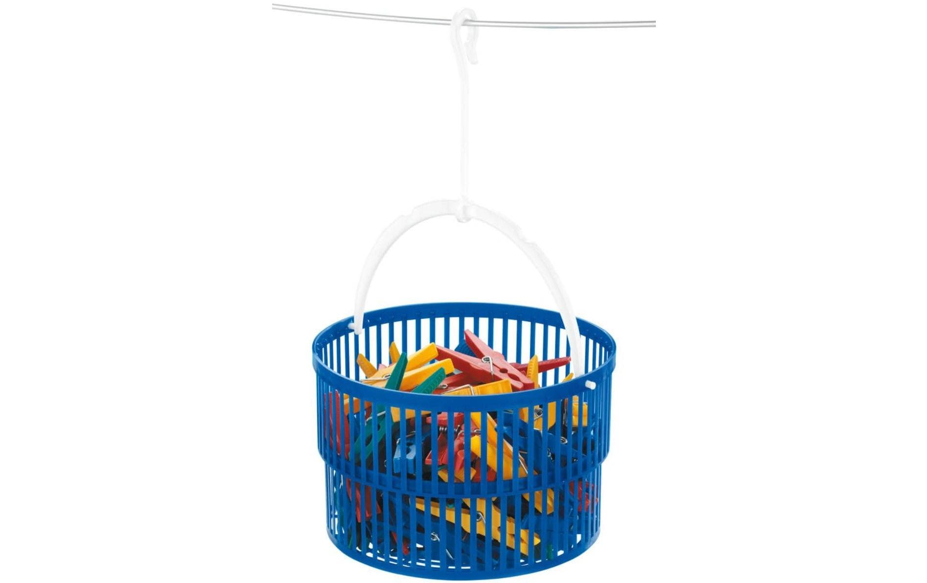 Wenko Wäscheklammern Korb Kunststoff, Blau