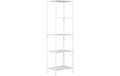 House Nordic Regal Vita Weiss 51x36x170cm, Edelstahl, Holzoptik