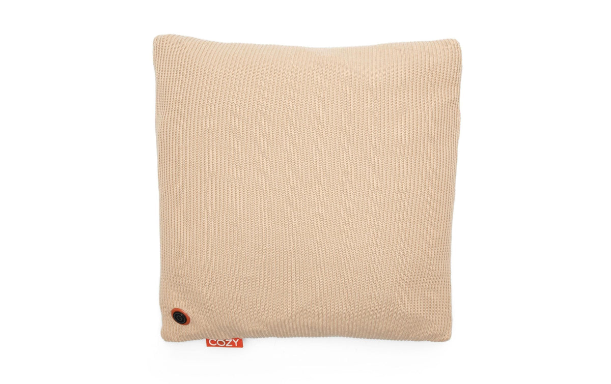 Bodi-Tek Cozy Heizkissen Una Strick beige 45x45 cm, kabellos mit Powerbank 10'000 mAh