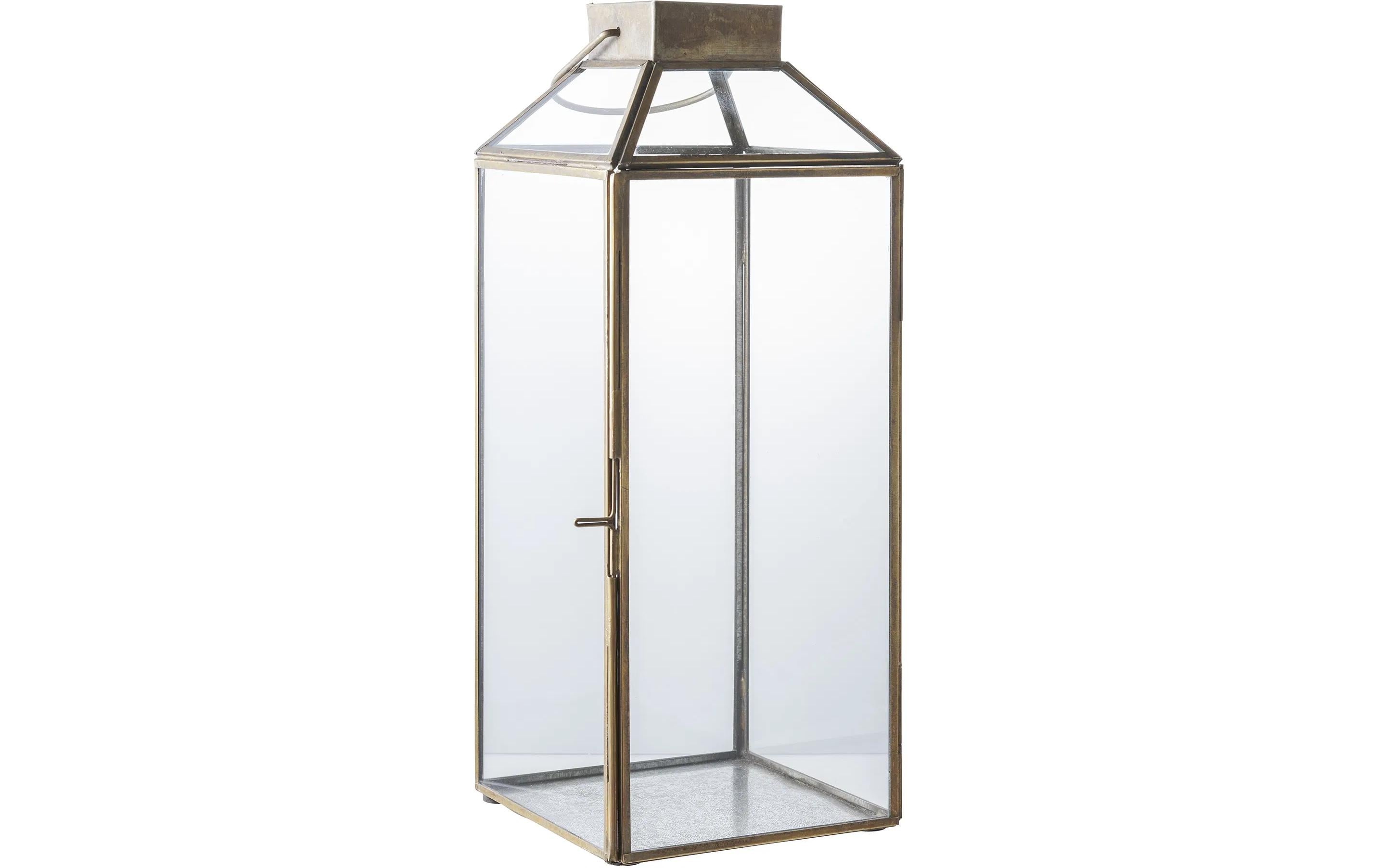 House Nordic Laterne Mysore Brass, Metall/Glas